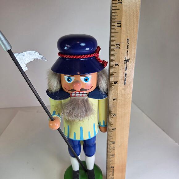 Vintage VEB Hødrew Nutcracker Guard 11" German Wooden Soldier with Spear - Picture 8 of 15